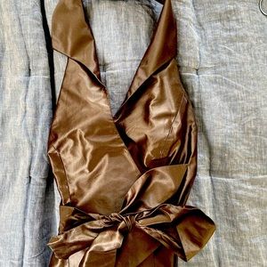 Carmen Marc Volvo Collection Evening, Satin Halter Top.